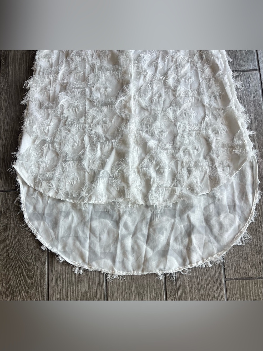 White Feathered Women's Swim Suit Cover-Up Dress NWOT Size Small - Picture 9 of 14